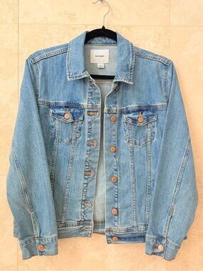 Old Navy Light Blue Denim Jean Jacket - Women's Button-Front